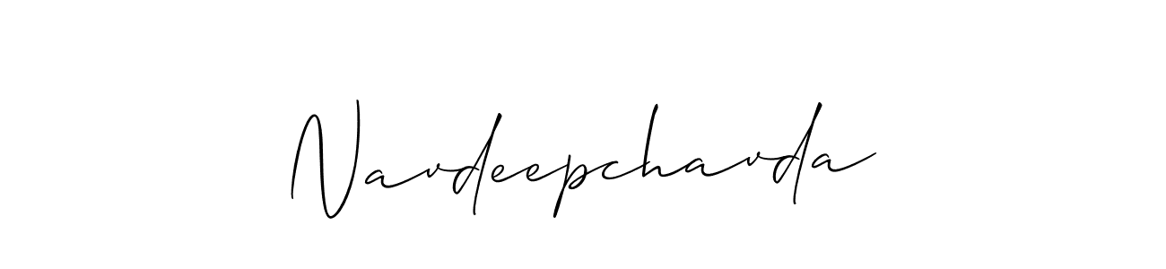 Make a short Navdeepchavda signature style. Manage your documents anywhere anytime using Allison_Script. Create and add eSignatures, submit forms, share and send files easily. Navdeepchavda signature style 2 images and pictures png