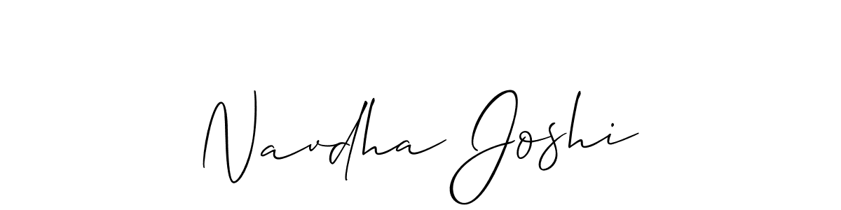 How to make Navdha Joshi name signature. Use Allison_Script style for creating short signs online. This is the latest handwritten sign. Navdha Joshi signature style 2 images and pictures png
