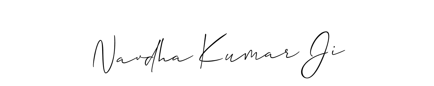 Navdha Kumar Ji stylish signature style. Best Handwritten Sign (Allison_Script) for my name. Handwritten Signature Collection Ideas for my name Navdha Kumar Ji. Navdha Kumar Ji signature style 2 images and pictures png