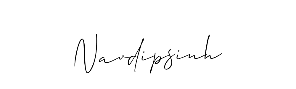 Create a beautiful signature design for name Navdipsinh. With this signature (Allison_Script) fonts, you can make a handwritten signature for free. Navdipsinh signature style 2 images and pictures png