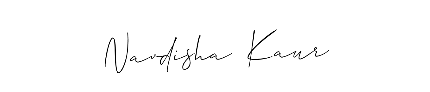 Make a beautiful signature design for name Navdisha  Kaur. With this signature (Allison_Script) style, you can create a handwritten signature for free. Navdisha  Kaur signature style 2 images and pictures png
