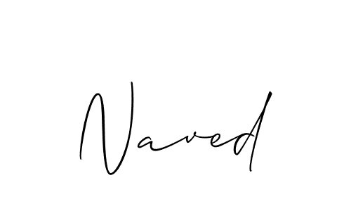 Make a beautiful signature design for name Naved. With this signature (Allison_Script) style, you can create a handwritten signature for free. Naved signature style 2 images and pictures png