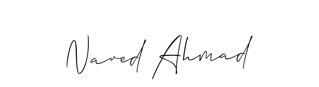 Design your own signature with our free online signature maker. With this signature software, you can create a handwritten (Allison_Script) signature for name Naved Ahmad. Naved Ahmad signature style 2 images and pictures png