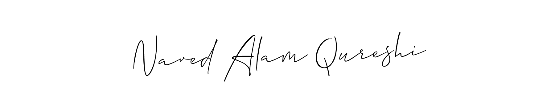 Also You can easily find your signature by using the search form. We will create Naved Alam Qureshi name handwritten signature images for you free of cost using Allison_Script sign style. Naved Alam Qureshi signature style 2 images and pictures png