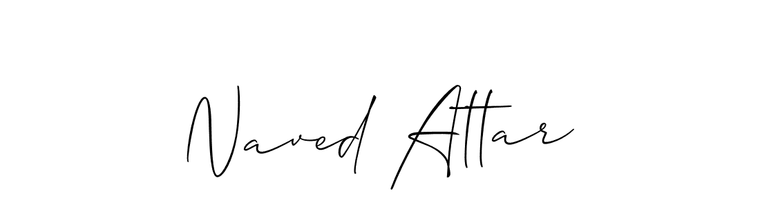 The best way (Allison_Script) to make a short signature is to pick only two or three words in your name. The name Naved Attar include a total of six letters. For converting this name. Naved Attar signature style 2 images and pictures png