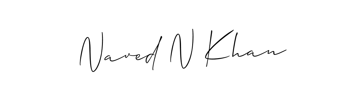 Naved N Khan stylish signature style. Best Handwritten Sign (Allison_Script) for my name. Handwritten Signature Collection Ideas for my name Naved N Khan. Naved N Khan signature style 2 images and pictures png