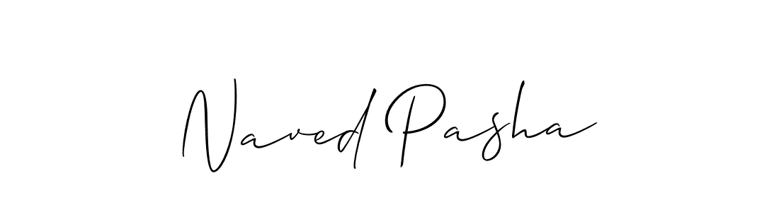 Design your own signature with our free online signature maker. With this signature software, you can create a handwritten (Allison_Script) signature for name Naved Pasha. Naved Pasha signature style 2 images and pictures png