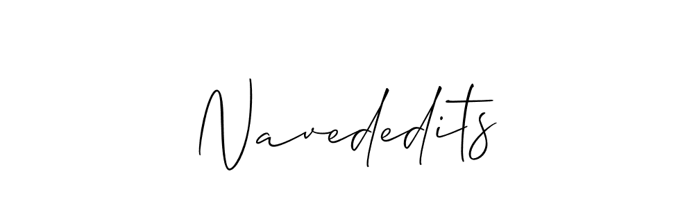 if you are searching for the best signature style for your name Navededits. so please give up your signature search. here we have designed multiple signature styles  using Allison_Script. Navededits signature style 2 images and pictures png