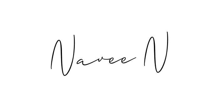 Similarly Allison_Script is the best handwritten signature design. Signature creator online .You can use it as an online autograph creator for name Navee N. Navee N signature style 2 images and pictures png