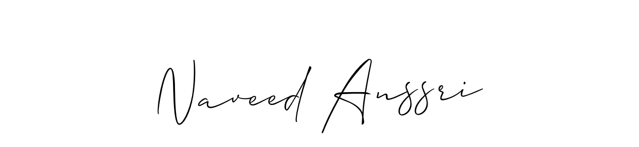 if you are searching for the best signature style for your name Naveed Anssri. so please give up your signature search. here we have designed multiple signature styles  using Allison_Script. Naveed Anssri signature style 2 images and pictures png