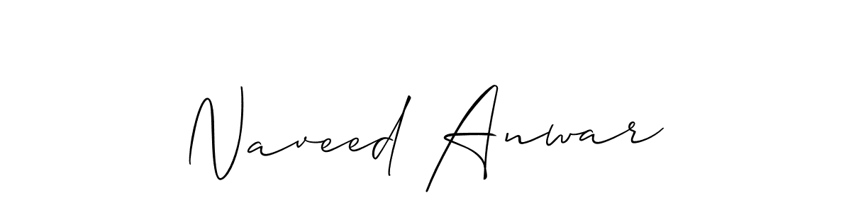 Create a beautiful signature design for name Naveed Anwar. With this signature (Allison_Script) fonts, you can make a handwritten signature for free. Naveed Anwar signature style 2 images and pictures png