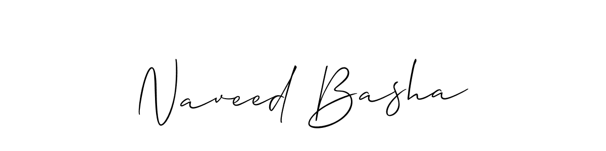 You should practise on your own different ways (Allison_Script) to write your name (Naveed Basha) in signature. don't let someone else do it for you. Naveed Basha signature style 2 images and pictures png