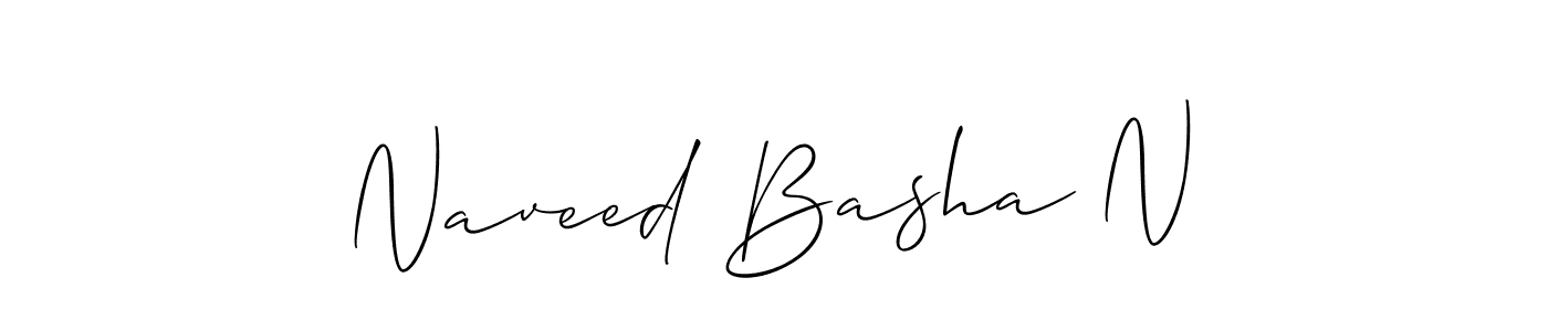 Best and Professional Signature Style for Naveed Basha N. Allison_Script Best Signature Style Collection. Naveed Basha N signature style 2 images and pictures png