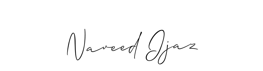 Naveed Ijaz stylish signature style. Best Handwritten Sign (Allison_Script) for my name. Handwritten Signature Collection Ideas for my name Naveed Ijaz. Naveed Ijaz signature style 2 images and pictures png