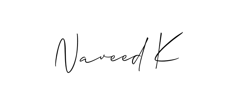 Naveed K stylish signature style. Best Handwritten Sign (Allison_Script) for my name. Handwritten Signature Collection Ideas for my name Naveed K. Naveed K signature style 2 images and pictures png