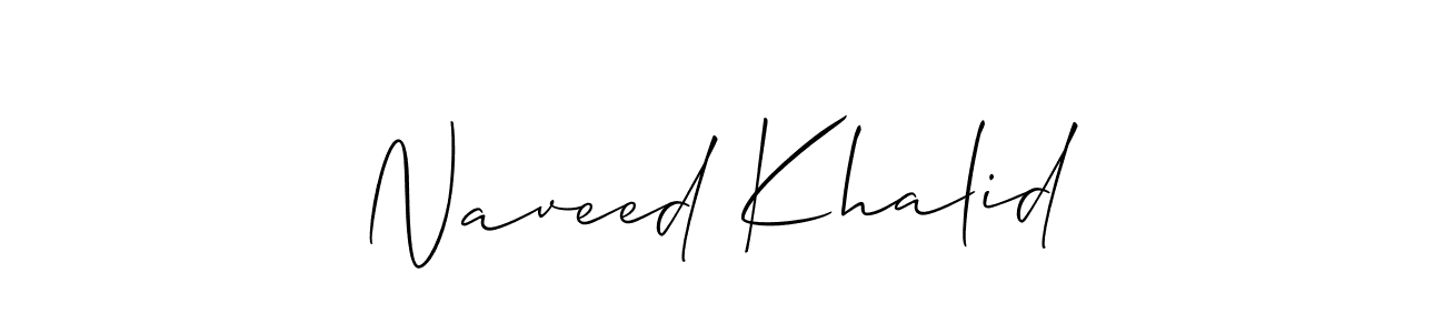 How to Draw Naveed Khalid signature style? Allison_Script is a latest design signature styles for name Naveed Khalid. Naveed Khalid signature style 2 images and pictures png