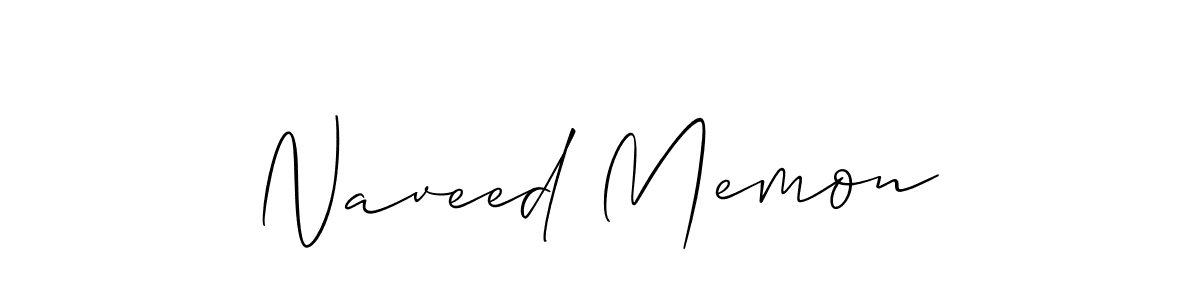 The best way (Allison_Script) to make a short signature is to pick only two or three words in your name. The name Naveed Memon include a total of six letters. For converting this name. Naveed Memon signature style 2 images and pictures png