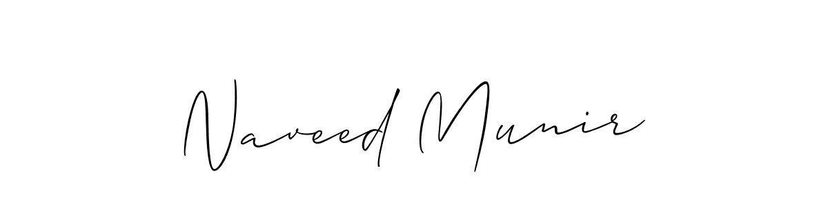 Design your own signature with our free online signature maker. With this signature software, you can create a handwritten (Allison_Script) signature for name Naveed Munir. Naveed Munir signature style 2 images and pictures png