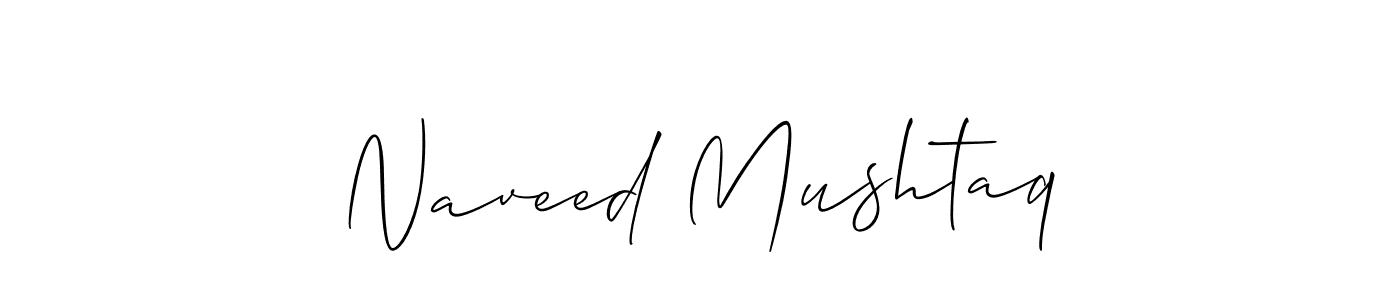 Make a beautiful signature design for name Naveed Mushtaq. With this signature (Allison_Script) style, you can create a handwritten signature for free. Naveed Mushtaq signature style 2 images and pictures png