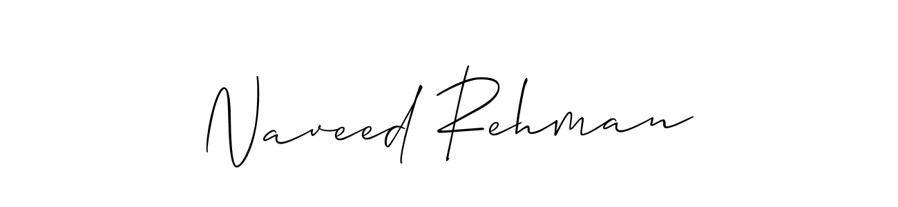 Design your own signature with our free online signature maker. With this signature software, you can create a handwritten (Allison_Script) signature for name Naveed Rehman. Naveed Rehman signature style 2 images and pictures png