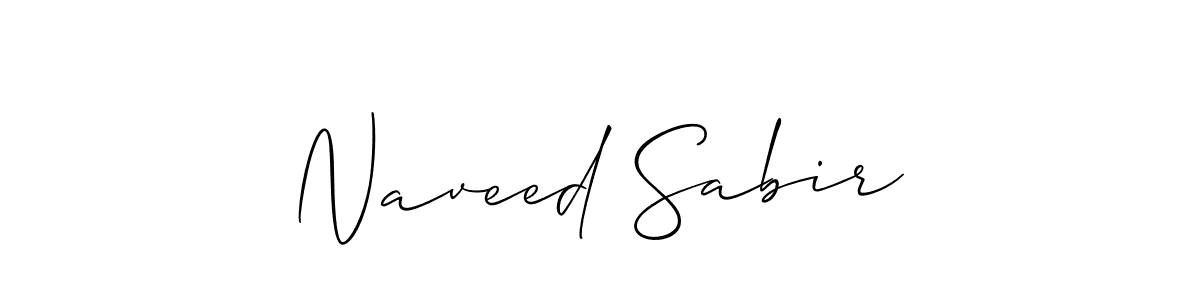 How to make Naveed Sabir signature? Allison_Script is a professional autograph style. Create handwritten signature for Naveed Sabir name. Naveed Sabir signature style 2 images and pictures png