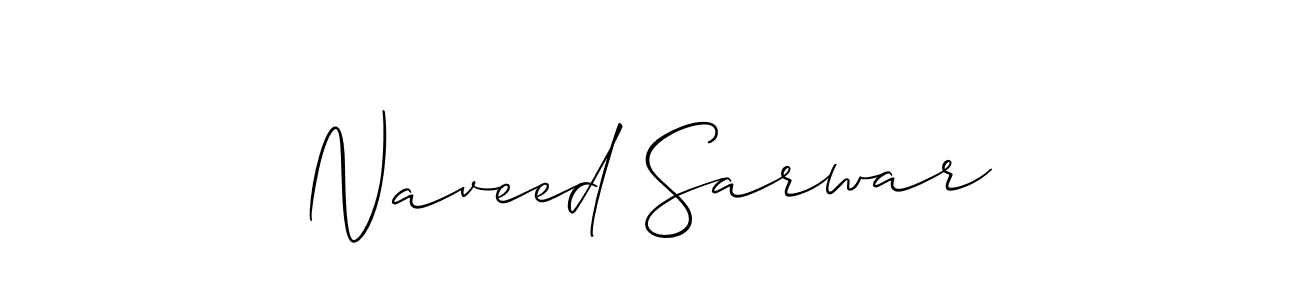 It looks lik you need a new signature style for name Naveed Sarwar. Design unique handwritten (Allison_Script) signature with our free signature maker in just a few clicks. Naveed Sarwar signature style 2 images and pictures png