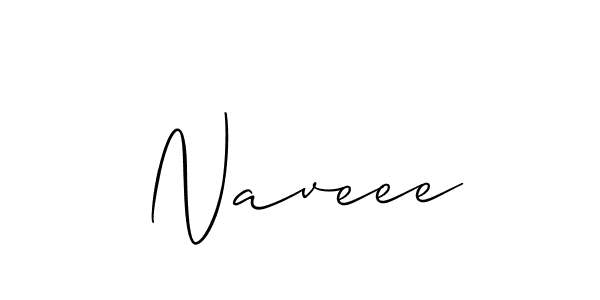 How to make Naveee signature? Allison_Script is a professional autograph style. Create handwritten signature for Naveee name. Naveee signature style 2 images and pictures png