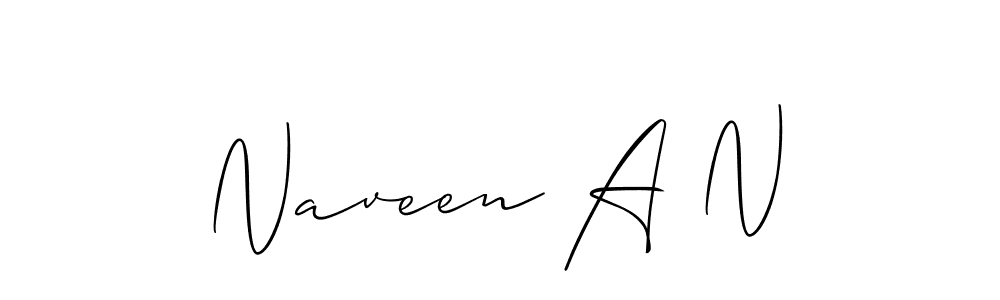 How to Draw Naveen A N signature style? Allison_Script is a latest design signature styles for name Naveen A N. Naveen A N signature style 2 images and pictures png