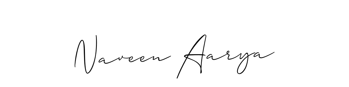 Create a beautiful signature design for name Naveen Aarya. With this signature (Allison_Script) fonts, you can make a handwritten signature for free. Naveen Aarya signature style 2 images and pictures png