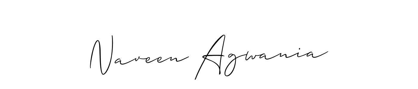 Create a beautiful signature design for name Naveen Agwania. With this signature (Allison_Script) fonts, you can make a handwritten signature for free. Naveen Agwania signature style 2 images and pictures png
