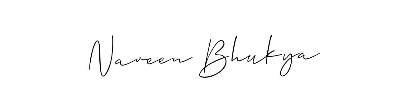 Make a beautiful signature design for name Naveen Bhukya. With this signature (Allison_Script) style, you can create a handwritten signature for free. Naveen Bhukya signature style 2 images and pictures png