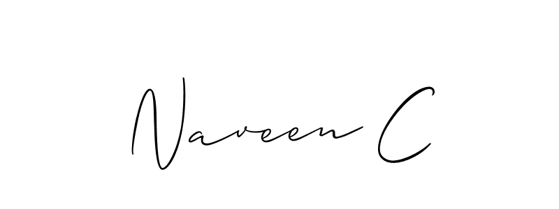 Create a beautiful signature design for name Naveen C. With this signature (Allison_Script) fonts, you can make a handwritten signature for free. Naveen C signature style 2 images and pictures png