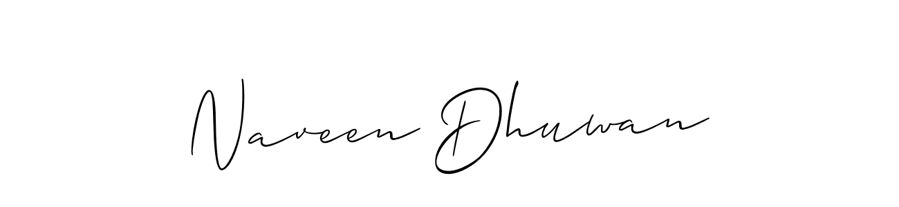 Allison_Script is a professional signature style that is perfect for those who want to add a touch of class to their signature. It is also a great choice for those who want to make their signature more unique. Get Naveen Dhuwan name to fancy signature for free. Naveen Dhuwan signature style 2 images and pictures png