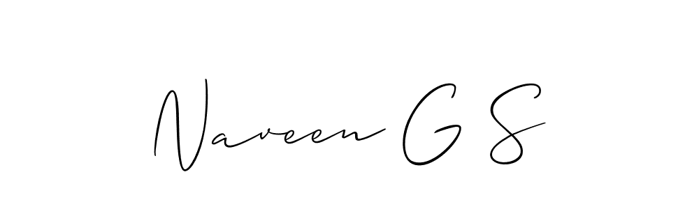 Design your own signature with our free online signature maker. With this signature software, you can create a handwritten (Allison_Script) signature for name Naveen G S. Naveen G S signature style 2 images and pictures png