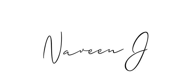 Design your own signature with our free online signature maker. With this signature software, you can create a handwritten (Allison_Script) signature for name Naveen J. Naveen J signature style 2 images and pictures png