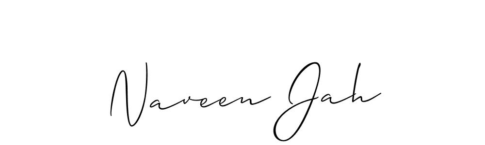 Naveen Jah stylish signature style. Best Handwritten Sign (Allison_Script) for my name. Handwritten Signature Collection Ideas for my name Naveen Jah. Naveen Jah signature style 2 images and pictures png