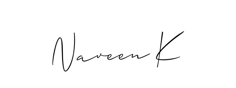 Also You can easily find your signature by using the search form. We will create Naveen K name handwritten signature images for you free of cost using Allison_Script sign style. Naveen K signature style 2 images and pictures png