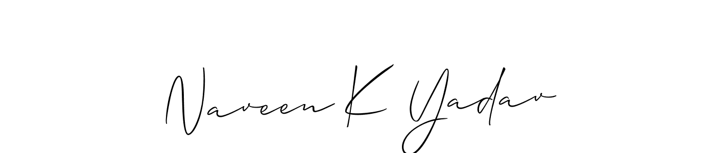It looks lik you need a new signature style for name Naveen K Yadav. Design unique handwritten (Allison_Script) signature with our free signature maker in just a few clicks. Naveen K Yadav signature style 2 images and pictures png
