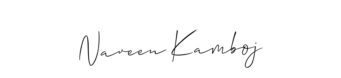 You should practise on your own different ways (Allison_Script) to write your name (Naveen Kamboj) in signature. don't let someone else do it for you. Naveen Kamboj signature style 2 images and pictures png