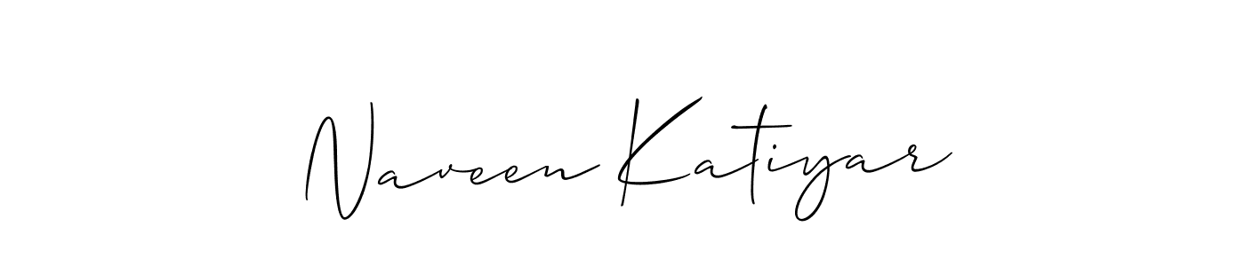 Use a signature maker to create a handwritten signature online. With this signature software, you can design (Allison_Script) your own signature for name Naveen Katiyar. Naveen Katiyar signature style 2 images and pictures png