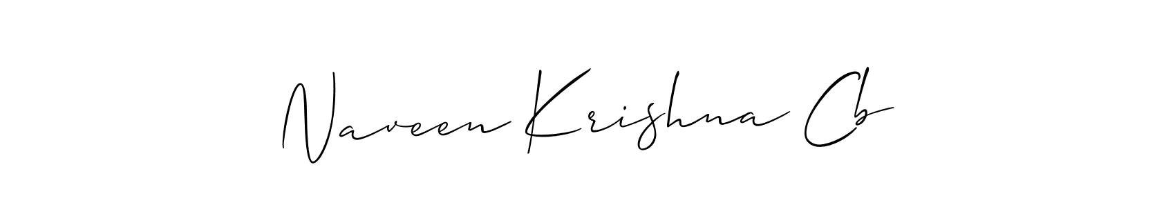 How to make Naveen Krishna Cb name signature. Use Allison_Script style for creating short signs online. This is the latest handwritten sign. Naveen Krishna Cb signature style 2 images and pictures png