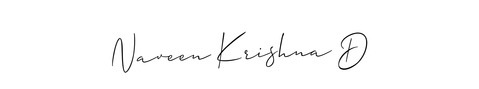 Allison_Script is a professional signature style that is perfect for those who want to add a touch of class to their signature. It is also a great choice for those who want to make their signature more unique. Get Naveen Krishna D name to fancy signature for free. Naveen Krishna D signature style 2 images and pictures png