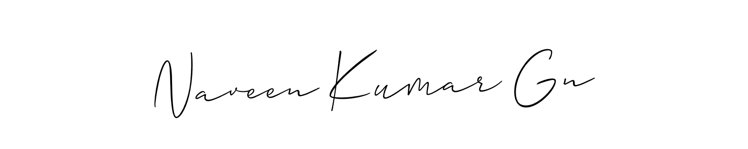 Also we have Naveen Kumar Gn name is the best signature style. Create professional handwritten signature collection using Allison_Script autograph style. Naveen Kumar Gn signature style 2 images and pictures png