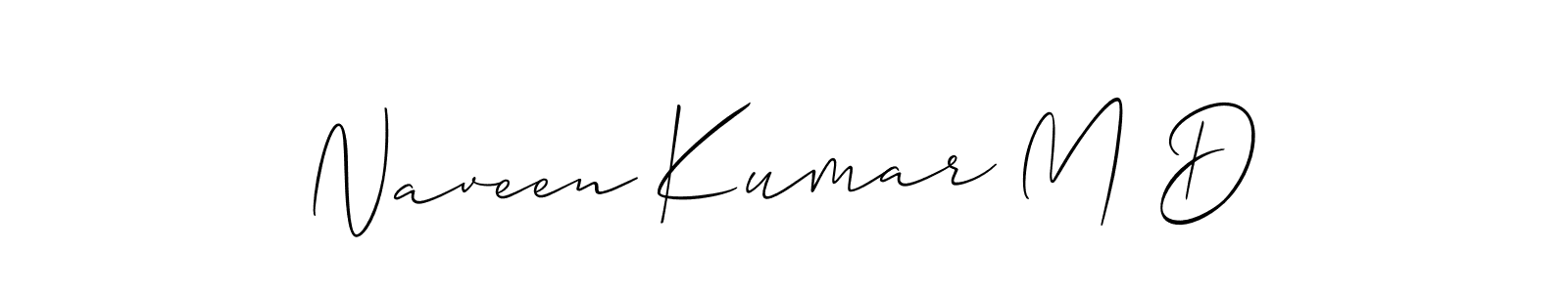 Design your own signature with our free online signature maker. With this signature software, you can create a handwritten (Allison_Script) signature for name Naveen Kumar M D. Naveen Kumar M D signature style 2 images and pictures png