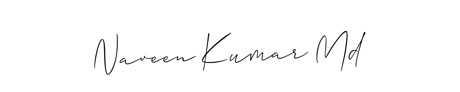 You should practise on your own different ways (Allison_Script) to write your name (Naveen Kumar Md) in signature. don't let someone else do it for you. Naveen Kumar Md signature style 2 images and pictures png