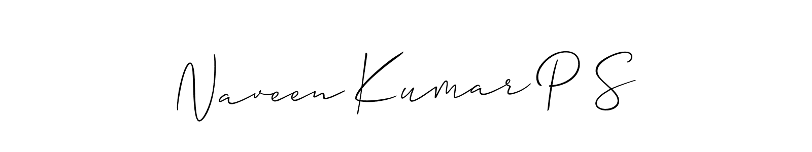 Best and Professional Signature Style for Naveen Kumar P S. Allison_Script Best Signature Style Collection. Naveen Kumar P S signature style 2 images and pictures png