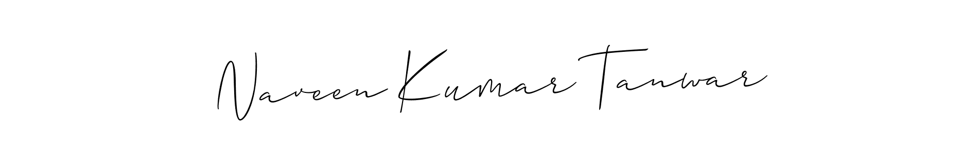 Also we have Naveen Kumar Tanwar name is the best signature style. Create professional handwritten signature collection using Allison_Script autograph style. Naveen Kumar Tanwar signature style 2 images and pictures png