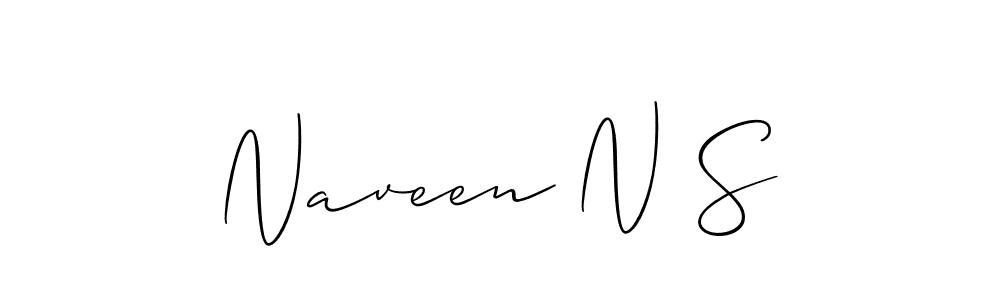 Also we have Naveen N S name is the best signature style. Create professional handwritten signature collection using Allison_Script autograph style. Naveen N S signature style 2 images and pictures png