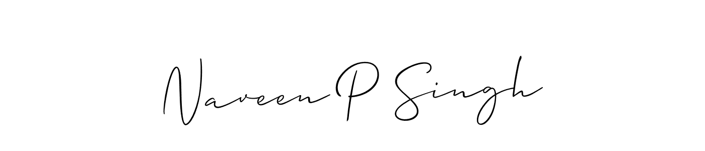 Also You can easily find your signature by using the search form. We will create Naveen P Singh name handwritten signature images for you free of cost using Allison_Script sign style. Naveen P Singh signature style 2 images and pictures png