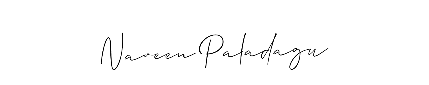 Make a beautiful signature design for name Naveen Paladagu. With this signature (Allison_Script) style, you can create a handwritten signature for free. Naveen Paladagu signature style 2 images and pictures png